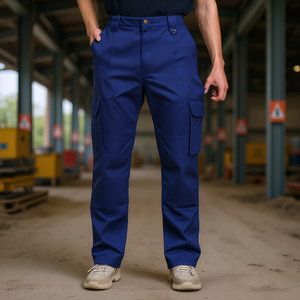 Pantalon cargo ignifuge pour homme, bleu foncé, taille XL, vêtements de sécurité pour atelier d'usine - Product Image 2