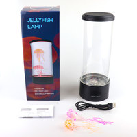 Lampe de table électrique fantaisie personnalisée à 7 couleurs changeantes veilleuse LED moderne alimentée par USB méduses lampe de lave d'aquarium pour un usage domestique