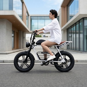 Bicicleta Eléctrica con Asiento de Cuero Cómodo, Bicicleta Eléctrica con Llantas Gruesas y Batería Extraíble para el Desplazamiento Diario - Product Image 1