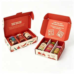 Custom Hot Sauce Packaging Mailer <b>Box</b> Wholesale Sauce Seasonings & Condiments Glass <b>Bottle</b> Kraft Corrugated Shipping Boxes - Product Image 4