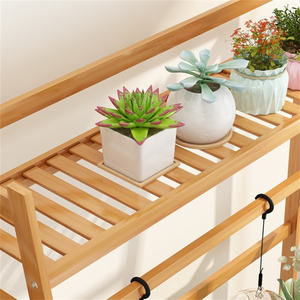 कस्टम रचनात्मक उद्यान रैक सरल बेडरूम कमरे में रहने वाले ठोस लकड़ी संयंत्र रैक - Product Image 2