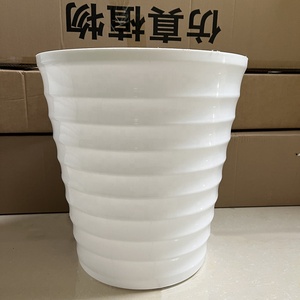 식물 용 플라스틱 냄비 흰색 검은 냄비 - Product Image 1