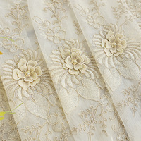 Textile ensoleillé rideau de gaze brodé de style européen Simple, rideau fini