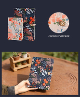 Carnet à couverture rigide en tissu brodé floral 3D A5/A6, papier Dorer 98 g/m², journal, bloc-notes artistique pour le quotidien et les fêtes