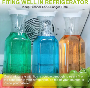 50oz bình nước với lật Top nắp bình En plastique nước trái cây cup Decanter Jug phục vụ tủ lạnh Iced trà cho bảng nhựa bình - Product Image 4
