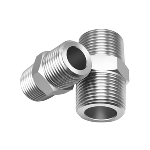 304 thép không gỉ <span class=keywords><strong>1</strong></span> inch NPT ren ống Adapter Phụ kiện bằng núm vú kết nối, nam nối thẳng Ống phù hợp - Product Image 6