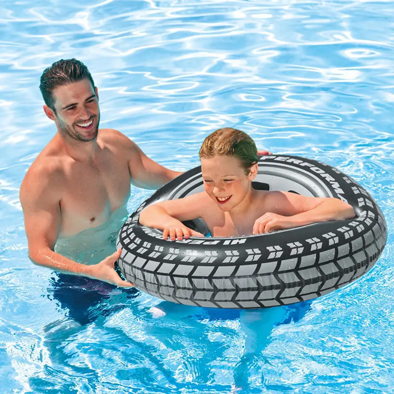 JIURAN Inflatable Swimming Ring 90cm Circles Tyre Design Portable Swimming Equipment Adults Water Sports Toys