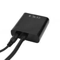 Konverter Adaptor VGA Jantan ke Betina HD 1080P Terlaris Berlapis Emas Jack Audio 3.5mm Bahan PVC untuk DVD Player, Komputer, Proyektor