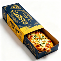 Boîte à pizza rectangulaire isotherme en carton écologique, impression personnalisée pour restaurant de pizzas, vente en gros