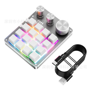 Clavier mécanique miniature personnalisé à 16 touches, 3 modes, Bluetooth/filaire, touches de raccourci programmables pour le jeu et le bureau L728 - Product Image 5