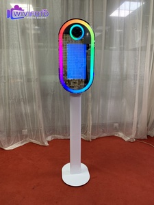 New hình bầu dục gương Photo Booth 15.6inch màn hình cảm ứng photobooth máy ảnh gương DSLR Selfie ma thuật gương - Product Image 5