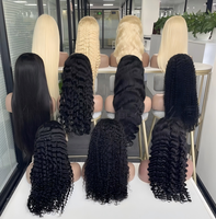 Perruques Lace Front Courtes Bob Ondulées en Dentelle Transparente Cheveux Vierges Noir Naturel avec Baby Hair 13x4 100% Remy Brésiliens Densité 200%