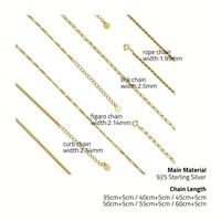 Chris april personnalisé 4mm 6mm or solide 925 corde chaîne collier 925 argent plaqué or câble chaîne collier