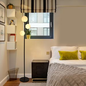 <span class=keywords><strong>Lampadaire</strong></span> LED 3D sans fil au design minimaliste moderne, à intensité variable avec tête ronde pour la lecture pour le bureau ou la décoration intérieure - Product Image 2