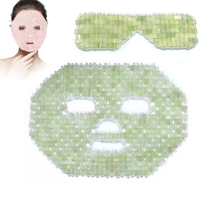 <span class=keywords><strong>Masque</strong></span> facial rafraîchissant en jade naturel, <span class=keywords><strong>masque</strong></span> en pierre de jade Xiuyan fait main pour atténuer les cernes et les poches, outil de soin anti-âge - Product Image 2