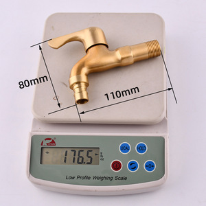 Robinet en cuivre à double tête, entrée et sortie 4 points, à ouverture rapide, pour évier de serpillière, balcon, eau froide uniquement, usage domestique - Product Image 2