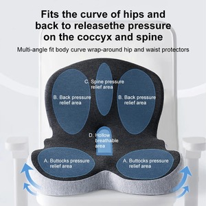 <b>Memory</b> Foam One Piece Office Cushion with Hip Spine Relief Beautifying Waist Support for Lumbar <b>Pillows</b> Seat Cushions - Product Image 5