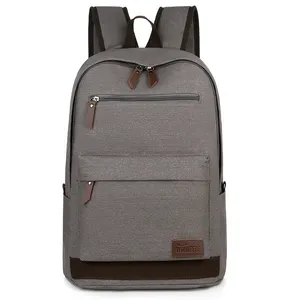 WOHLBEGE wholesale large capacity black school bags canvas outdoor sports backpack for men