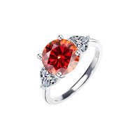 Bague en argent S925 avec moissanite de 3 carats, classique à quatre griffes, forme œuf de pigeon, par MUSHAN Jewelry Factory