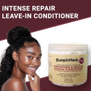 Crema sin Enjuague de Aceite de Ricino Negro Jamaicano de EE. UU. al por Mayor - Reparación Hidratante Herbal para Fortalecimiento del Cabello Rizado - Product Image 1