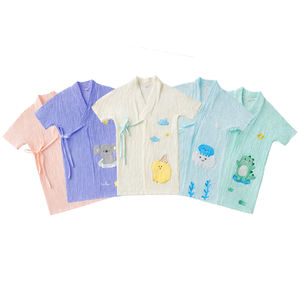 <span class=keywords><strong>Peignoir</strong></span> en gaze de coton pour enfants avec broderie de <span class=keywords><strong>dinosaure</strong></span>, serviettes de bain de dessin animé pour enfants pour la douche - Product Image 1