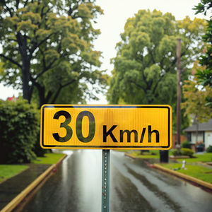 تحذير الحد الأقصى للسرعة علامات تحذير عاكسة سميكة لوحة الألومنيوم نموذج مخصص - Product Image 4