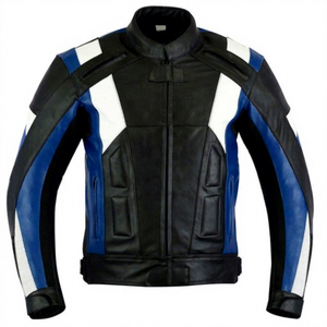 Chaqueta de Cuero Personalizada para Motociclistas, con Cierre Frontal, Bolsillos, Transpirable, Impermeable, para Verano, con Diseño Impreso, Todas las Tallas - Product Image 1
