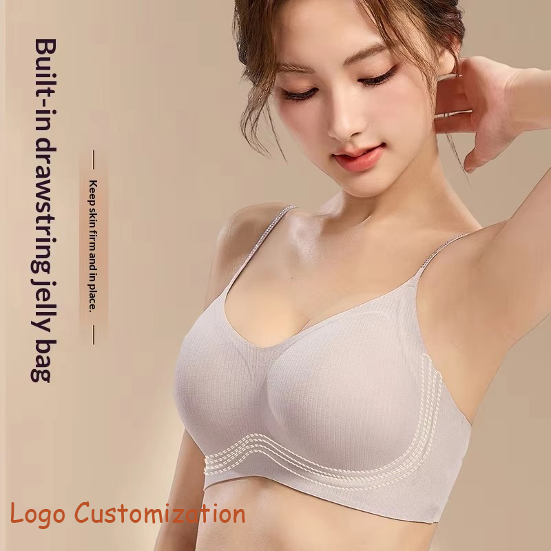 Logo Customization New Solid Thin Seamless Wire Free Everyday Bra For Women With Comfortable Back