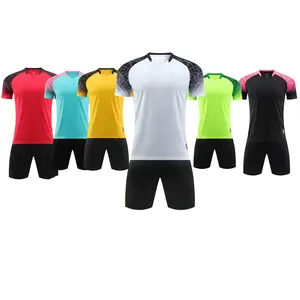 Wholesale Team Custom Football Jersey Embroidery Soccer Kit Sublimated Soccer Uniform For Men