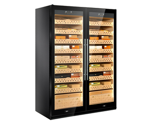 Cabinet per mietitrebbia in legno con clima controllato a doppia porta Premium - Product Image 3