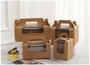 Hộp giấy cupcake cầm tay mới với cửa sổ rõ ràng và tay cầm - Product Image 6