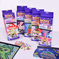 Juguete Educativo de Alta Calidad al por Mayor, Kit de Manualidades con Cuentas de Plástico Coloridas sin Plancha para Niñas y Niños