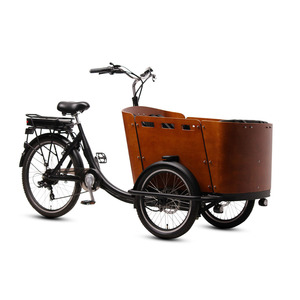 TXED Venta caliente 7 velocidades 36V 13AH batería de litio Bakfiets 3 ruedas bicicleta de carga uso familiar triciclos de carga eléctrica - Product Image 3
