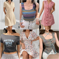 Liquidation en gros des stocks de vêtements pour femmes Marchandises de queue Vêtements d'occasion Robes et sources d'approvisionnement