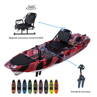 LSF Kayak Modulaire Pédale Monosiège Plastique Bateau Pliant pour Lacs et Rivières HDPE Coque Matériau