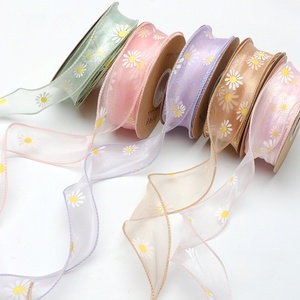 โบว์ผมลายคลื่นหางปลาเล็กๆ  วัสดุทำเครื่องประดับผม  ริบบิ้น DIY  ผ้าโปร่งหิมะ  ดอกไม้สด  ของขวัญ  วัสดุห่อขนม - Product Image 3