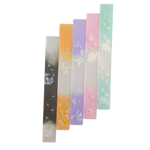 Marque-page décoratif en silicone dégradé, logo personnalisé OEM, motif floral délicat, marque-page pour agenda, scrapbooking, papeterie - Product Image 2