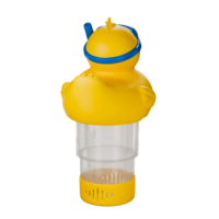 Distributeur de chlore flottant pour piscine, design canard, support de tablettes en vinyle plastique pour piscine et spa, contrôle facile des produits chimiques