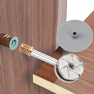 Three In One Furniture Connector Zinc Alloy Cold Rolled Steel Durable Wardrobe <b>Bed</b> Fastener Screw Eccentric Wheel Nut - Product Image 1