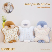 Nouvelle Peluche Super Douce en Forme de Phoque, Coussin de Dessin Animé et Coussin de Poignet, Poupée en Polyester Style Douyin Authentique