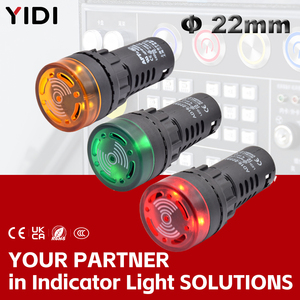 22 मिमी प्लास्टिक बजर लाल हरे रंग का नेतृत्व संकेतक पायलट प्रकाश चेतावनी सिरेन 12 वी 24 वी 220 वी - Product Image 1