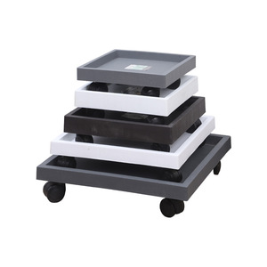 <span class=keywords><strong>Soucoupe</strong></span> rectangulaire pour plantes avec roulettes, base de pot de fleurs mobile à roulettes universelles pour plantes d'intérieur - Product Image 4