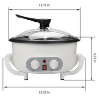 Machine à popcorn multifonctionnelle antiadhésive 220V pour usage domestique, contrôle de la température, torréfacteur électrique de grains de café