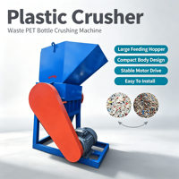 Broyeur de bouteilles d'eau en plastique PET, longue durée de vie, taille de sortie réglable, broyeur de plastique pour déchets de plastique rigide
