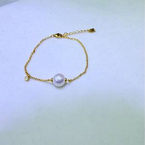 Zhuji 8.5-9mm Freshwater <b>Pearl</b> <b>Bracelet</b> 925 <b>Silver</b> Aurora Round Road Adjustable Geometric Religious Trendy Bangles - Product Image 2