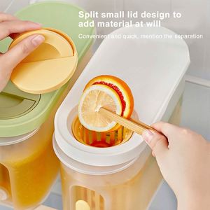 Drink Dispenser for Fridge Beverage Liquid Drink Container Lemonade Stand Juice Jug Cold <b>Water</b> Pitcher with Spigot for Party - Product Image 6
