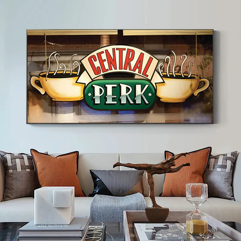 Central Perk Cafe Friends Canvas Posters and Prints Wall Art Picture tv wall art frame painting