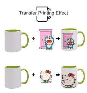 Tazza da Caffè in Ceramica Bicolore <span class=keywords><strong>per</strong></span> Tè e Latte, Personalizzabile con Logo, Tazza in Porcellana <span class=keywords><strong>per</strong></span> Sublimazione - Product Image 5
