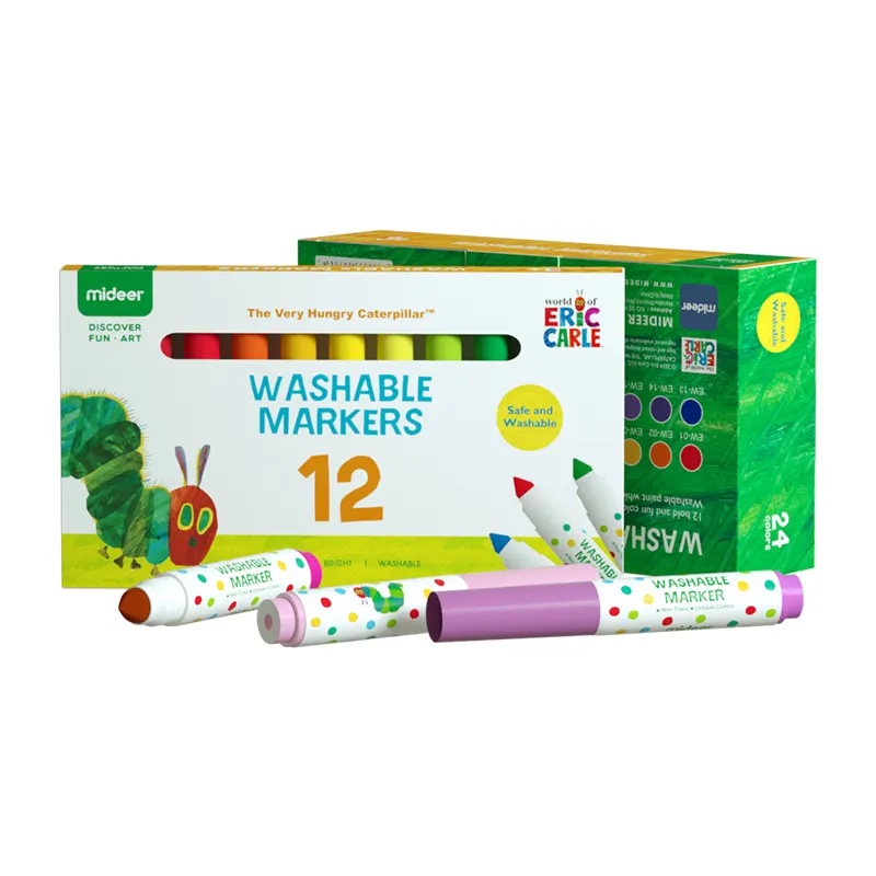 MD4105 4106 Mideer Kinderen Rupsje Wasbare Aquarel Marker Baby Schilderen Veilig Onschadelijk Kleurstof Pen