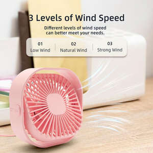 Mini Ventilador de <span class=keywords><strong>Aire</strong></span> Recargable, Portátil, de Doble Fuente de Alimentación, con Batería Eléctrica, Diseño Creativo Plegable para Escritorio, Hogar, Auto y RV - Product Image 3